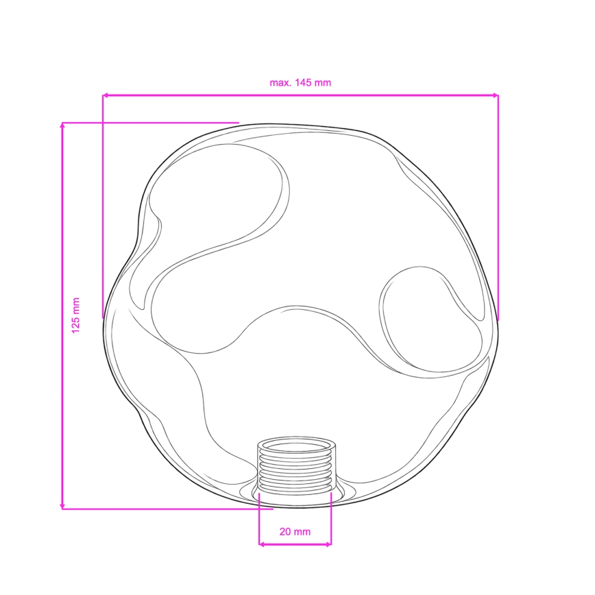 BRILAGI - Vetro di ricambio per lampadario, applique e plafoniera LAVA/VULCANO G9 Ø 15 cm bianco
