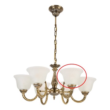 Brilagi - Vetro di ricambio per lampadario e applique CLASSIC E14, Ø 11 cm, bianco