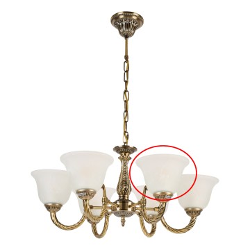 Brilagi - Vetro di ricambio per lampadario e applique CLASSIC E14 Ø cm, bianco
