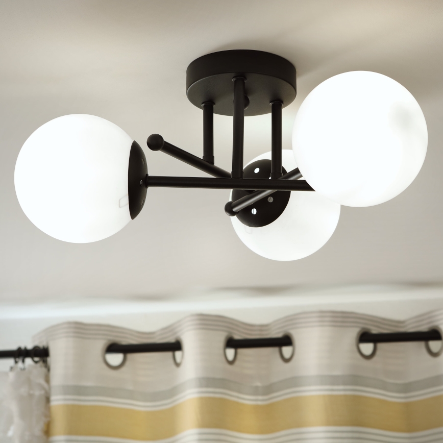 Brilagi - Vetro di ricambio per lampadario e lampada MALIVA E14, diam. 13 cm, bianco