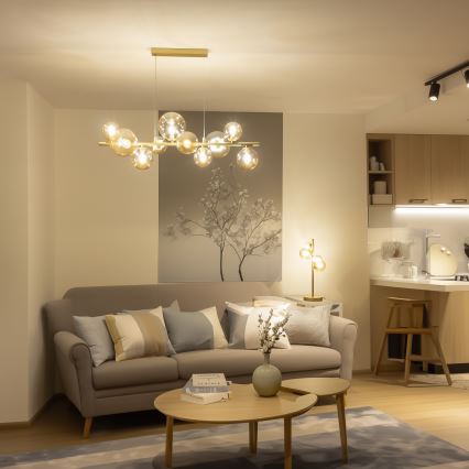 Brilagi - Vetro di ricambio per lampadario, applique e lampada MISTEL, MILLA Ø 12 cm oro