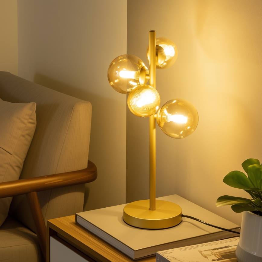 Brilagi - Vetro di ricambio per lampadario, applique e lampada MISTEL, MILLA Ø 12 cm oro