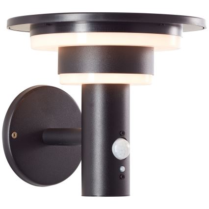 Brilliant - Applique a LED solare con sensore GARVINA LED/3W/3,7V IP44 nero