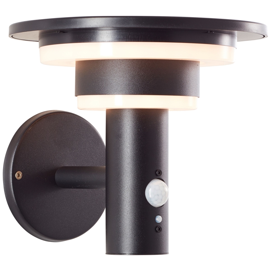 Brilliant - Applique a LED solare con sensore GARVINA LED/3W/3,7V IP44 nero