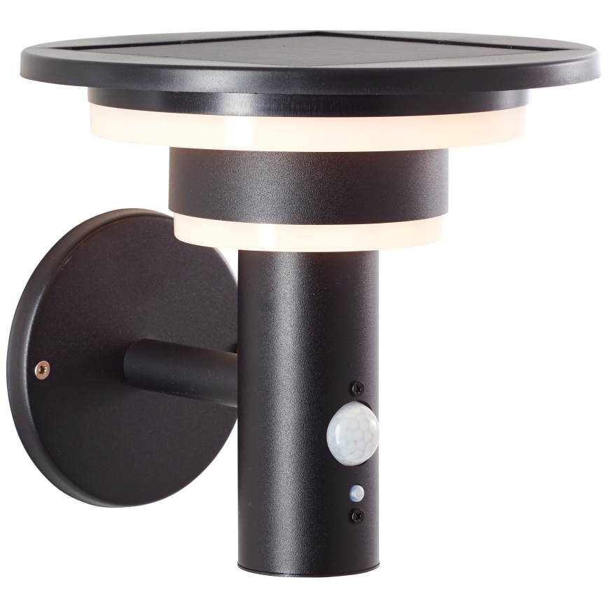 Brilliant - Applique a LED solare con sensore GARVINA LED/3W/3,7V IP44 nero