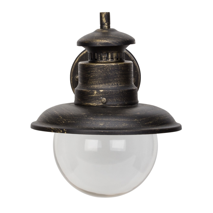 Brilliant - Applique da esterno ARTU 1xE27/60W/230V IP44 patina/oro
