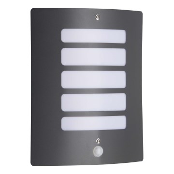 Brilliant - Applique da esterno con sensore di movimento e crepuscolare TODD 1xE27/60W/230V IP44 antracite