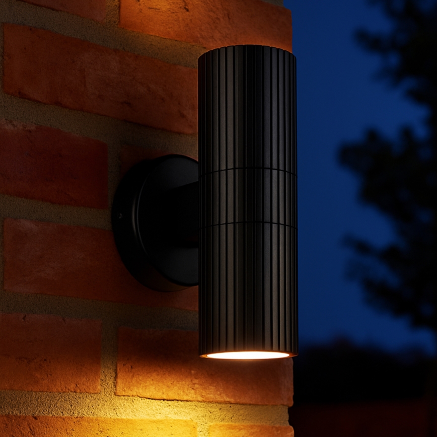 Brilliant - Applique da esterno KEOLA 2xGU10/10W/230V IP44 nero