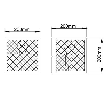 Brilliant - Applique MAZE 1xE27/40W/230V nero