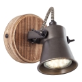 Brilliant - Applique orientabile da parete SEED 1xGU10/5W/230V nero/marrone