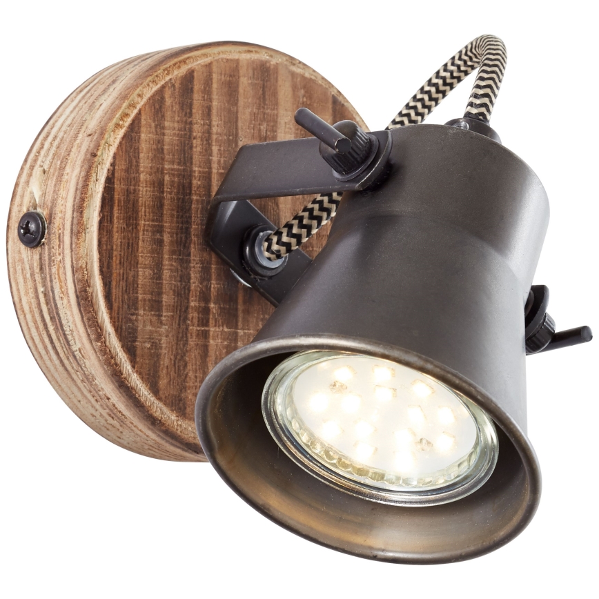Brilliant - Applique orientabile da parete SEED 1xGU10/5W/230V nero/marrone