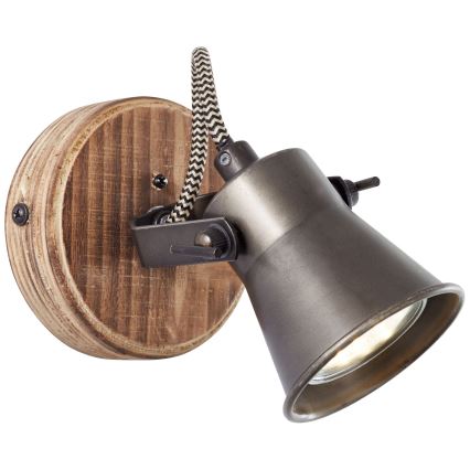 Brilliant - Applique orientabile da parete SEED 1xGU10/5W/230V nero/marrone