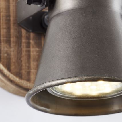 Brilliant - Applique orientabile da parete SEED 1xGU10/5W/230V nero/marrone