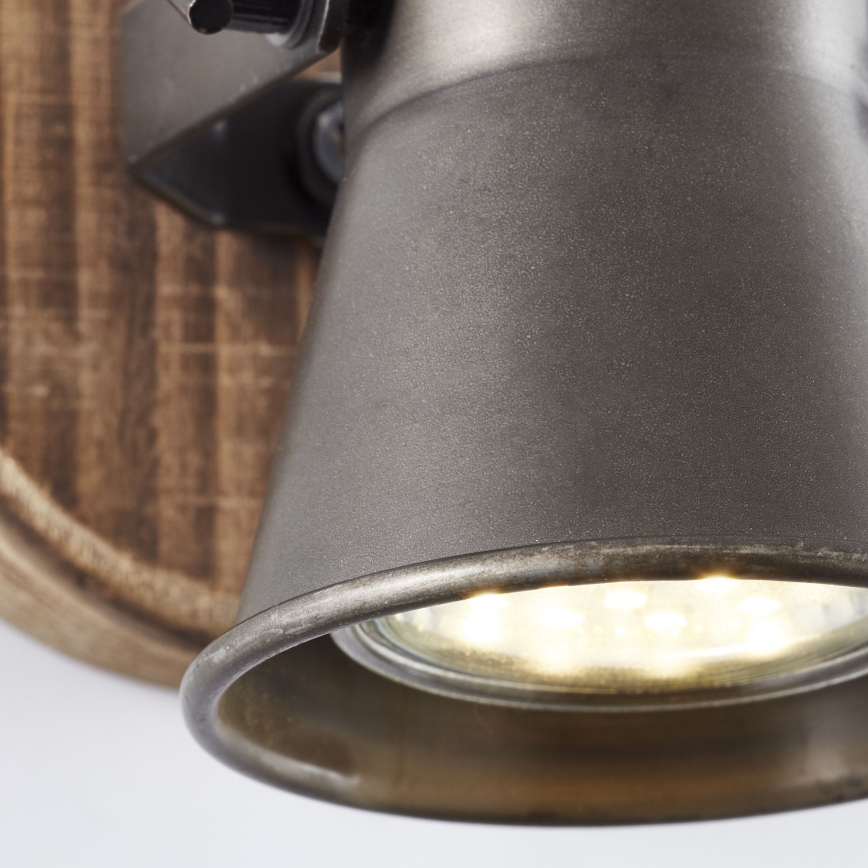 Brilliant - Applique orientabile da parete SEED 1xGU10/5W/230V nero/marrone