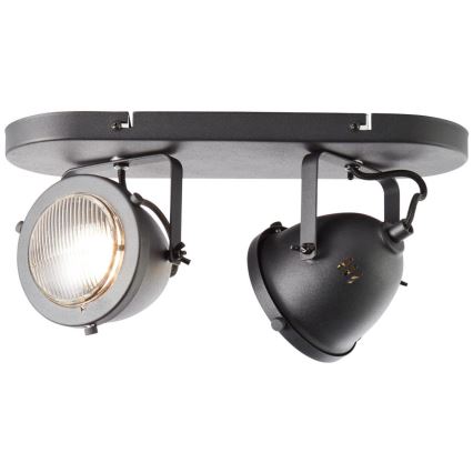 Brilliant - Faretto CARMEN 2xGU10/5W/230V nero