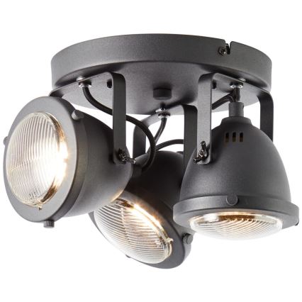 Brilliant - Faretto CARMEN 3xGU10/5W/230V nero