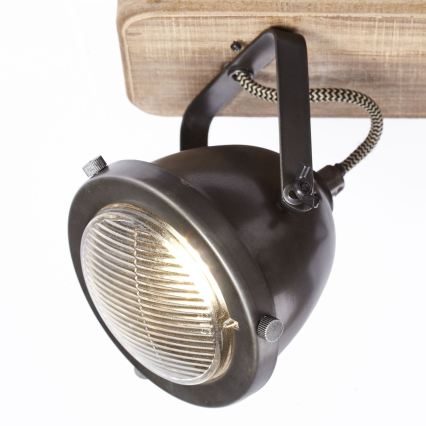 Brilliant - Faretto CARMEN WOOD 2xGU10/5W/230V eucalipto
