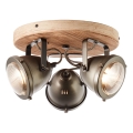 Brilliant - Faretto CARMEN WOOD 3xGU10/5W/230V eucalipto