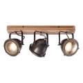 Brilliant - Faretto CARMEN WOOD 3xGU10/5W/230V marrone