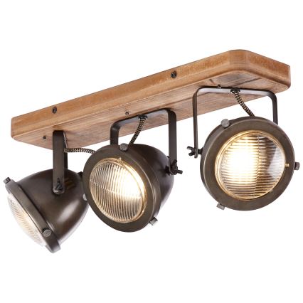 Brilliant - Faretto CARMEN WOOD 3xGU10/5W/230V marrone