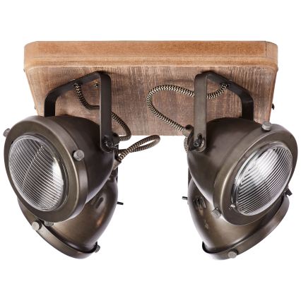 Brilliant - Faretto CARMEN WOOD 4xGU10/5W/230V eucalipto