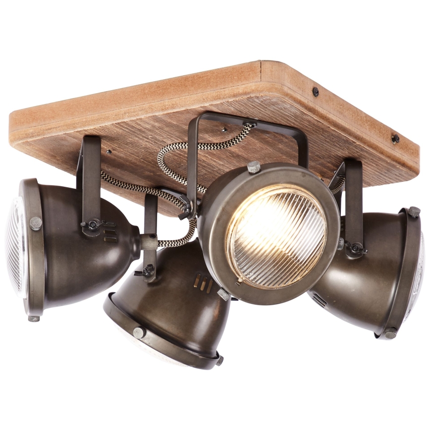 Brilliant - Faretto CARMEN WOOD 4xGU10/5W/230V eucalipto