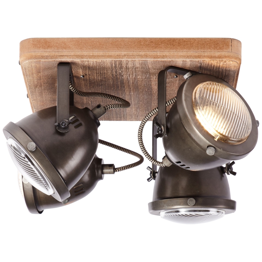 Brilliant - Faretto CARMEN WOOD 4xGU10/5W/230V eucalipto