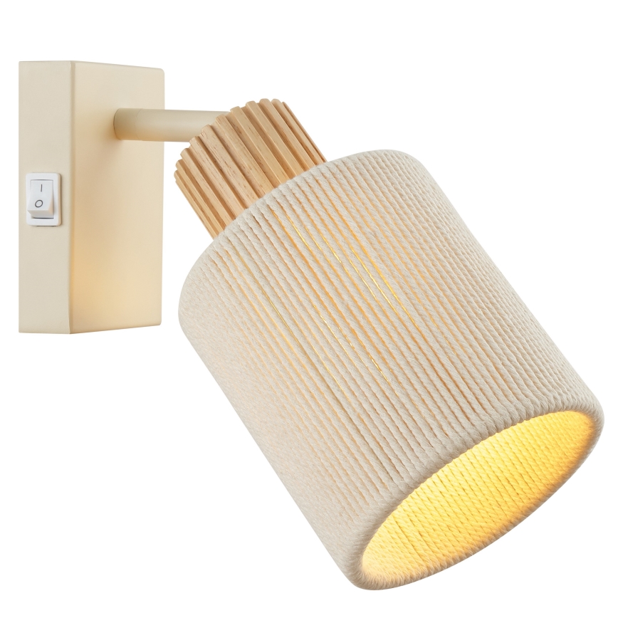 Brilliant - Faretto da parete ARLO 1xE27/20W/230V crema