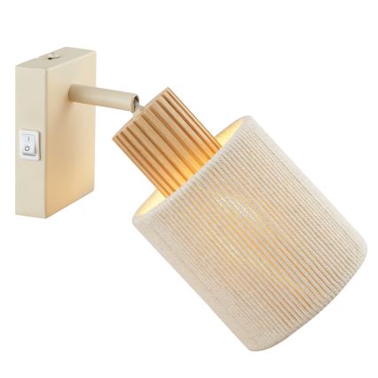 Brilliant - Faretto da parete ARLO 1xE27/20W/230V crema