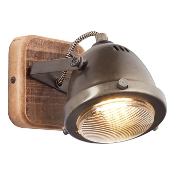 Brilliant - Faretto da parete CARMEN WOOD 1xGU10/5W/230V eucalipto