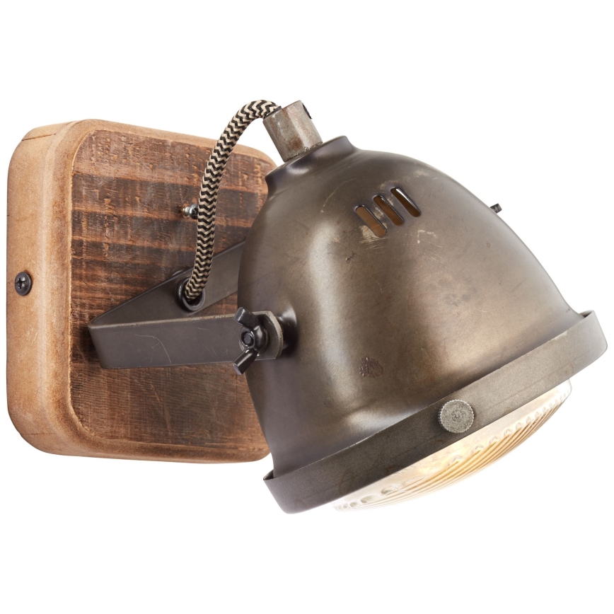 Brilliant - Faretto da parete CARMEN WOOD 1xGU10/5W/230V eucalipto