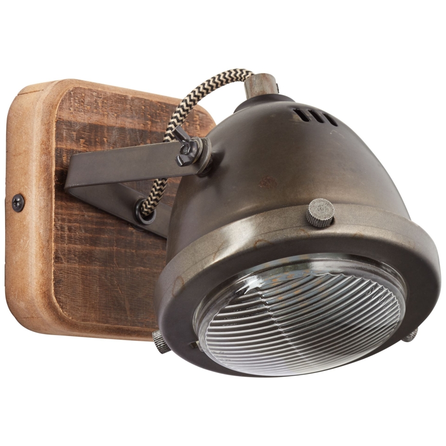 Brilliant - Faretto da parete CARMEN WOOD 1xGU10/5W/230V eucalipto
