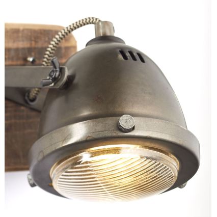 Brilliant - Faretto da parete CARMEN WOOD 1xGU10/5W/230V eucalipto