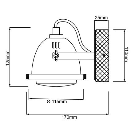 Brilliant - Faretto da parete CARMEN WOOD 1xGU10/5W/230V eucalipto