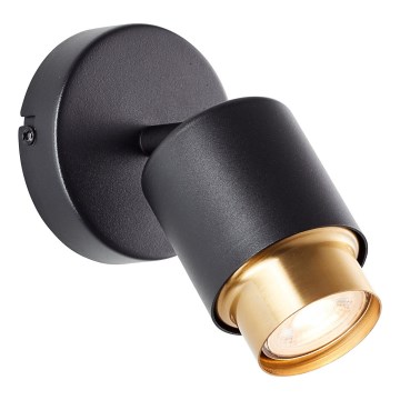 Brilliant - Faretto da parete LED COVELO 1xGU10/5W/230V nero/oro