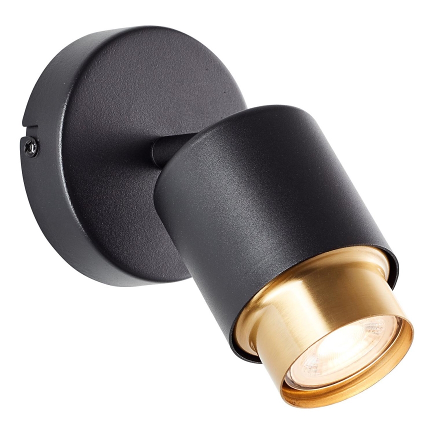 Brilliant - Faretto da parete LED COVELO 1xGU10/5W/230V nero/oro