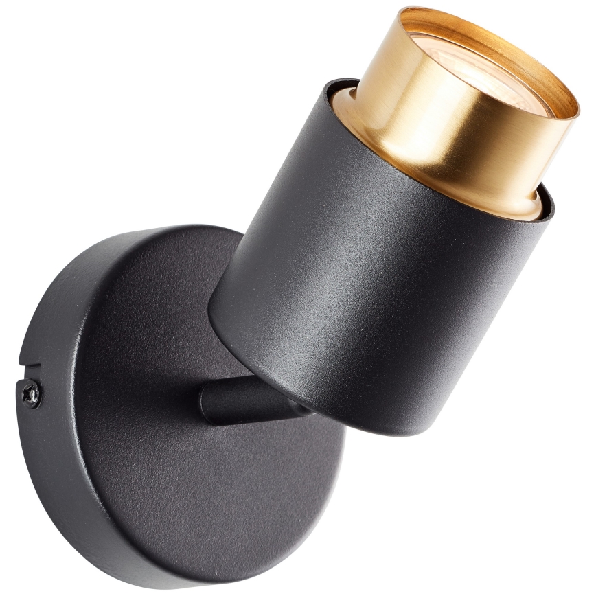 Brilliant - Faretto da parete LED COVELO 1xGU10/5W/230V nero/oro