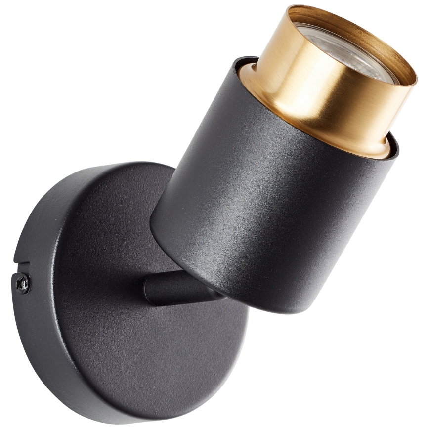 Brilliant - Faretto da parete LED COVELO 1xGU10/5W/230V nero/oro