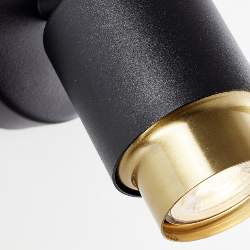 Brilliant - Faretto da parete LED COVELO 1xGU10/5W/230V nero/oro
