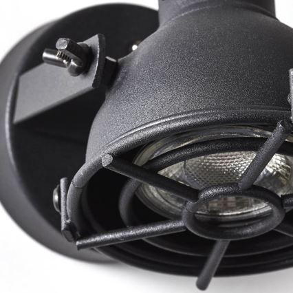 Brilliant - Faretto da parete orientabile JESPER 1xGU10/5W/230V nero
