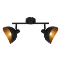 Brilliant - Faretto LAYTON 2xE14/25W/230V nero/oro