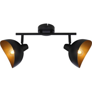 Brilliant - Faretto LAYTON 2xE14/25W/230V nero/oro