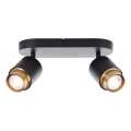 Brilliant - Faretto LED COVELO 2xGU10/5W/230V nero/oro