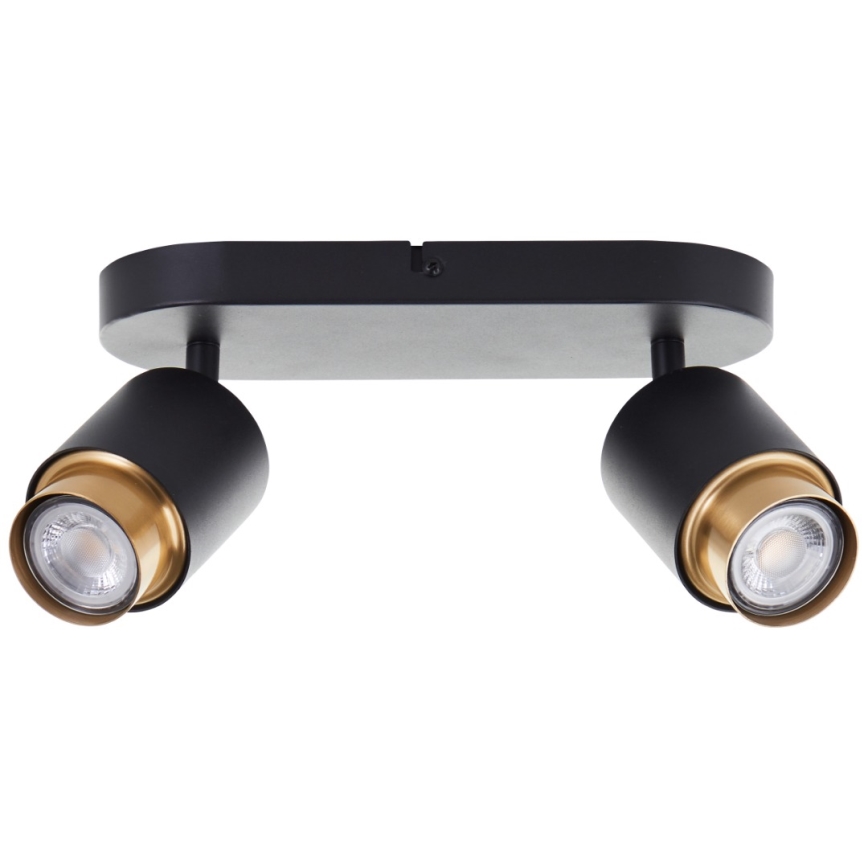 Brilliant - Faretto LED COVELO 2xGU10/5W/230V nero/oro