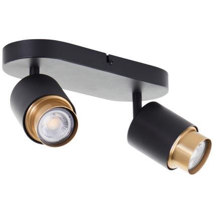 Brilliant - Faretto LED COVELO 2xGU10/5W/230V nero/oro