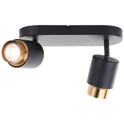 Brilliant - Faretto LED COVELO 2xGU10/5W/230V nero/oro