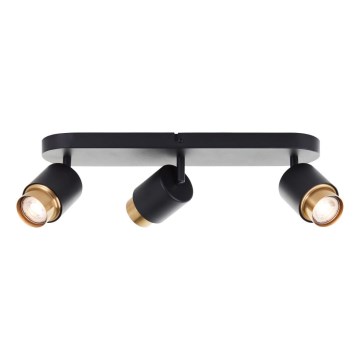 Brilliant - Faretto LED COVELO 3xGU10/5W/230V nero/oro
