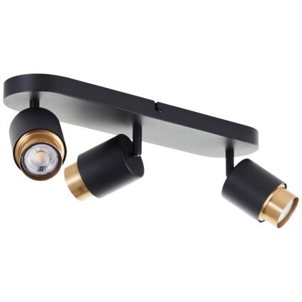 Brilliant - Faretto LED COVELO 3xGU10/5W/230V nero/oro