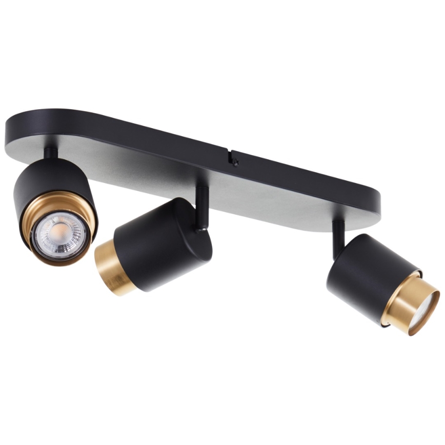 Brilliant - Faretto LED COVELO 3xGU10/5W/230V nero/oro