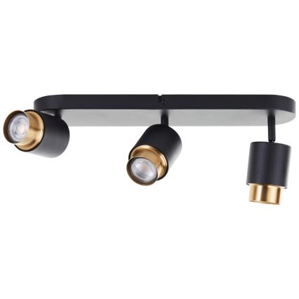 Brilliant - Faretto LED COVELO 3xGU10/5W/230V nero/oro